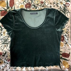 Abercrombie green velvet top